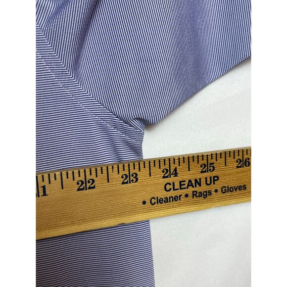 Donald Ross Men L Short Sleeve Golf Polo  Blue/White Pinstripe NWT - Picture 6 of 8